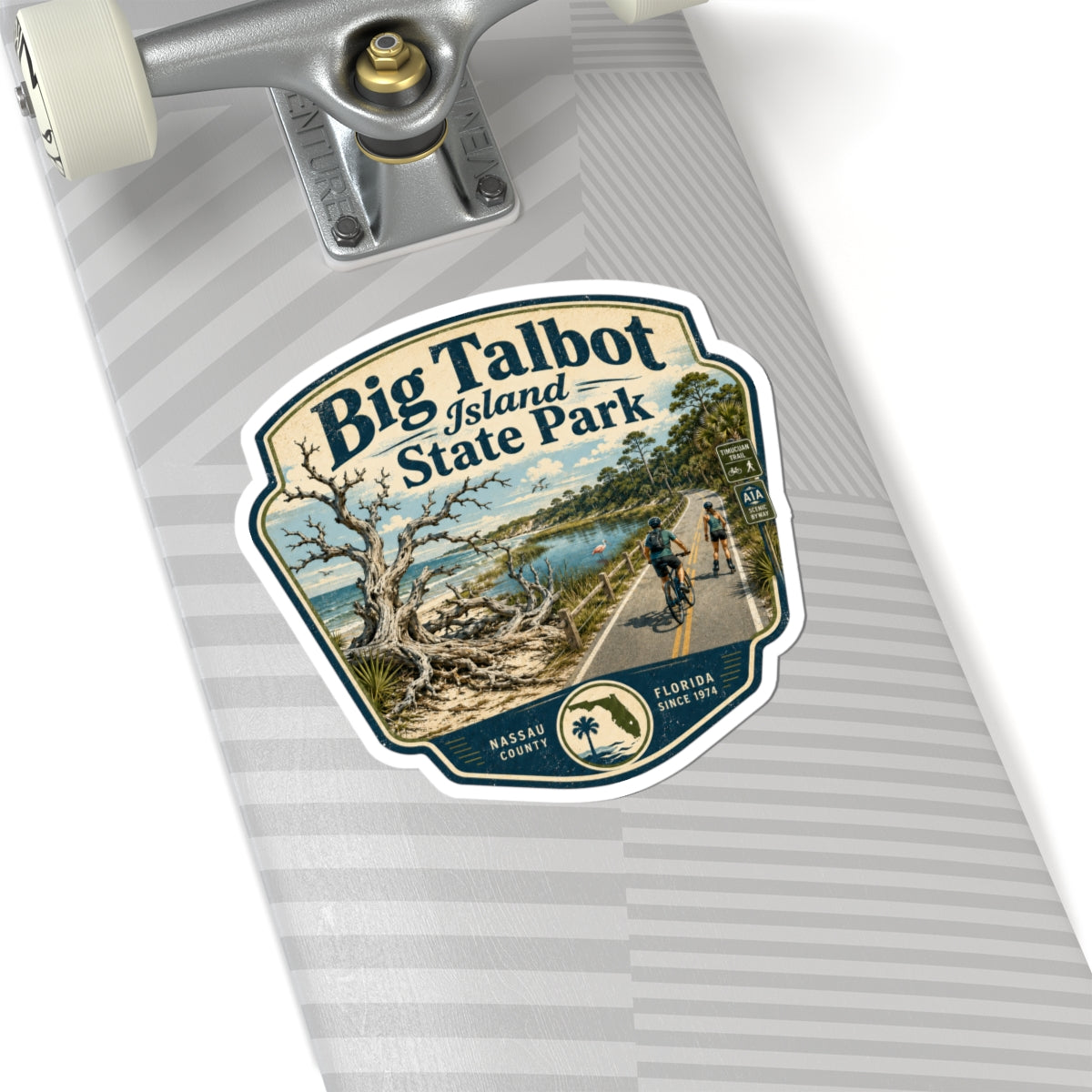 Big Talbot Island State Park Sticker – Vintage Florida Park Badge Kiss-Cut