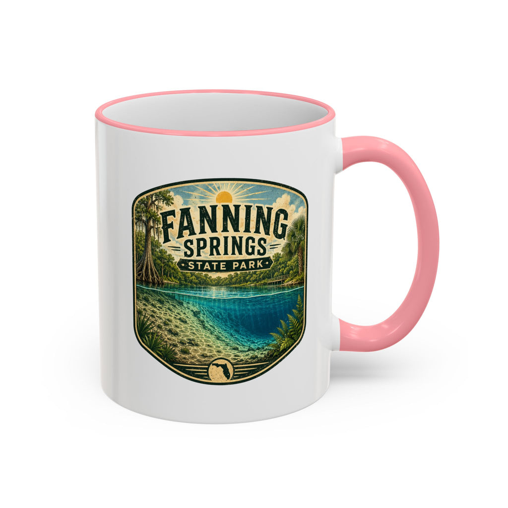 Fanning Springs Vintage Mug — Accent Rim & Handle 11oz/15oz