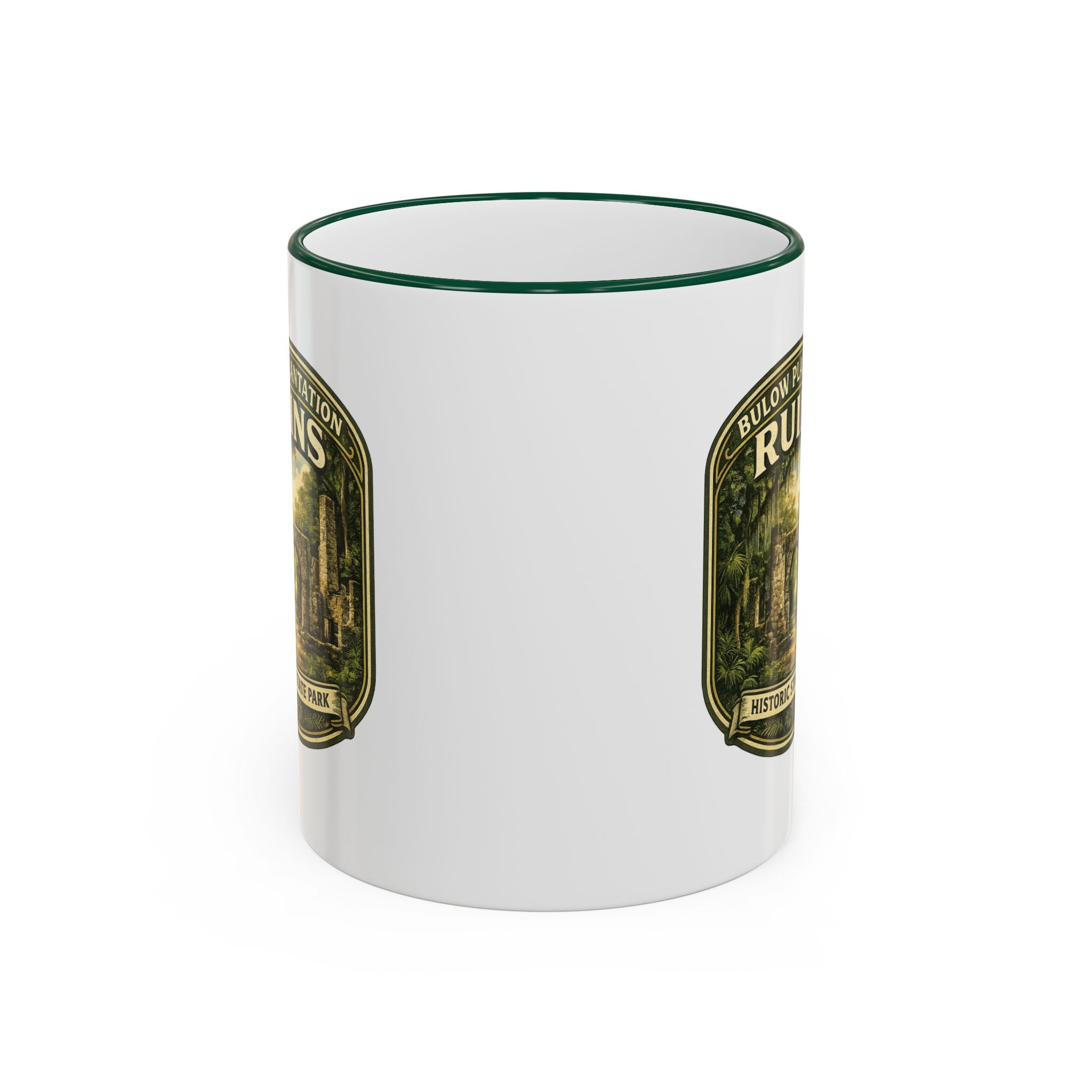 Bulow Ruins Vintage Mug — Accent Rim & Handle 11oz/15oz