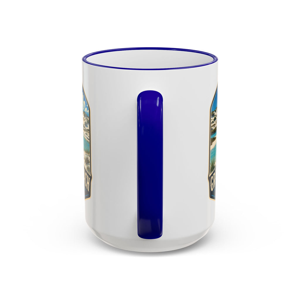 Grayton Beach Vintage Mug — Accent Rim & Handle 11oz/15oz