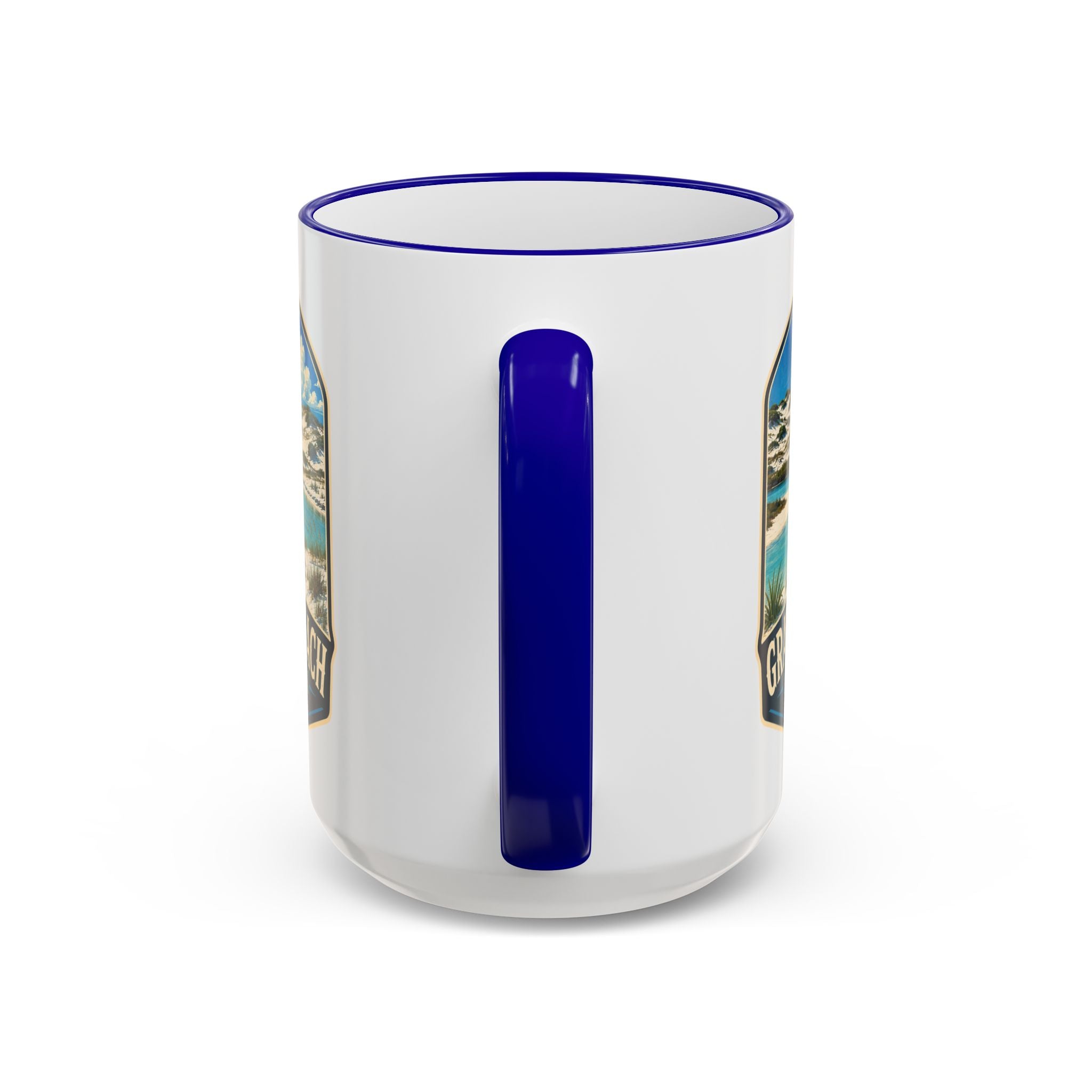 Grayton Beach Vintage Mug — Accent Rim & Handle 11oz/15oz