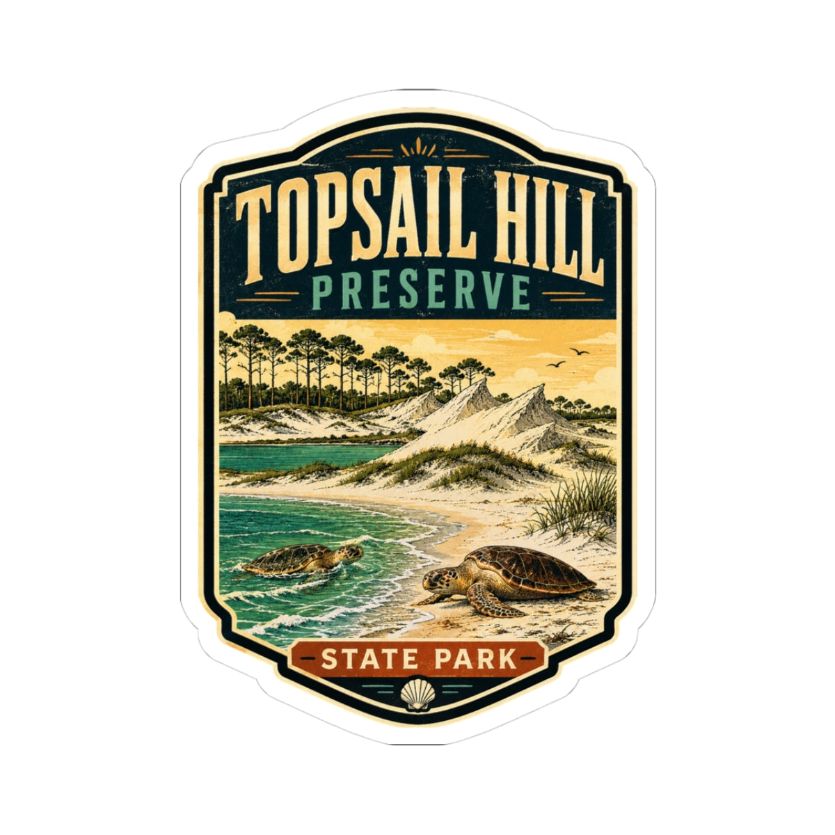 Topsail Hill Preserve State Park Sticker — Coastal Nature Travel Laptop Decal