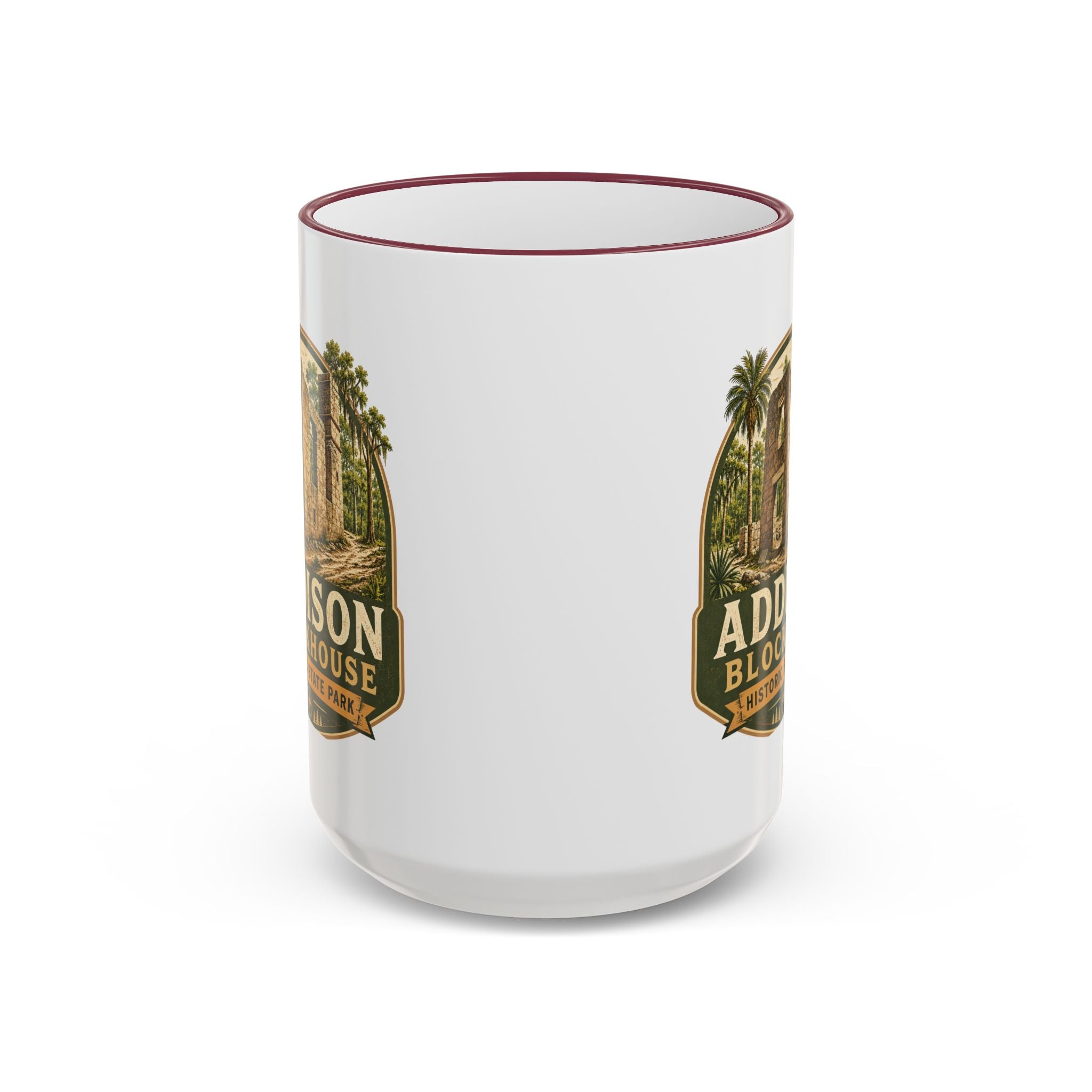 Addison Blockhouse Vintage Mug — Accent Rim & Handle 11oz/15oz