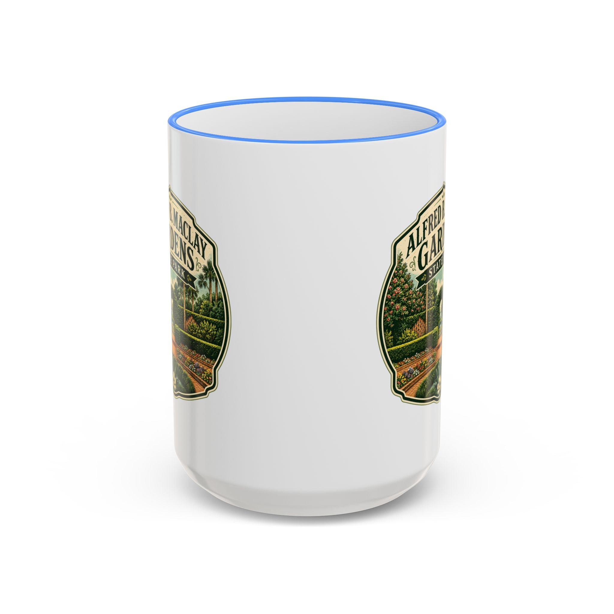 Maclay Gardens Vintage Mug — Accent Rim & Handle 11oz/15oz