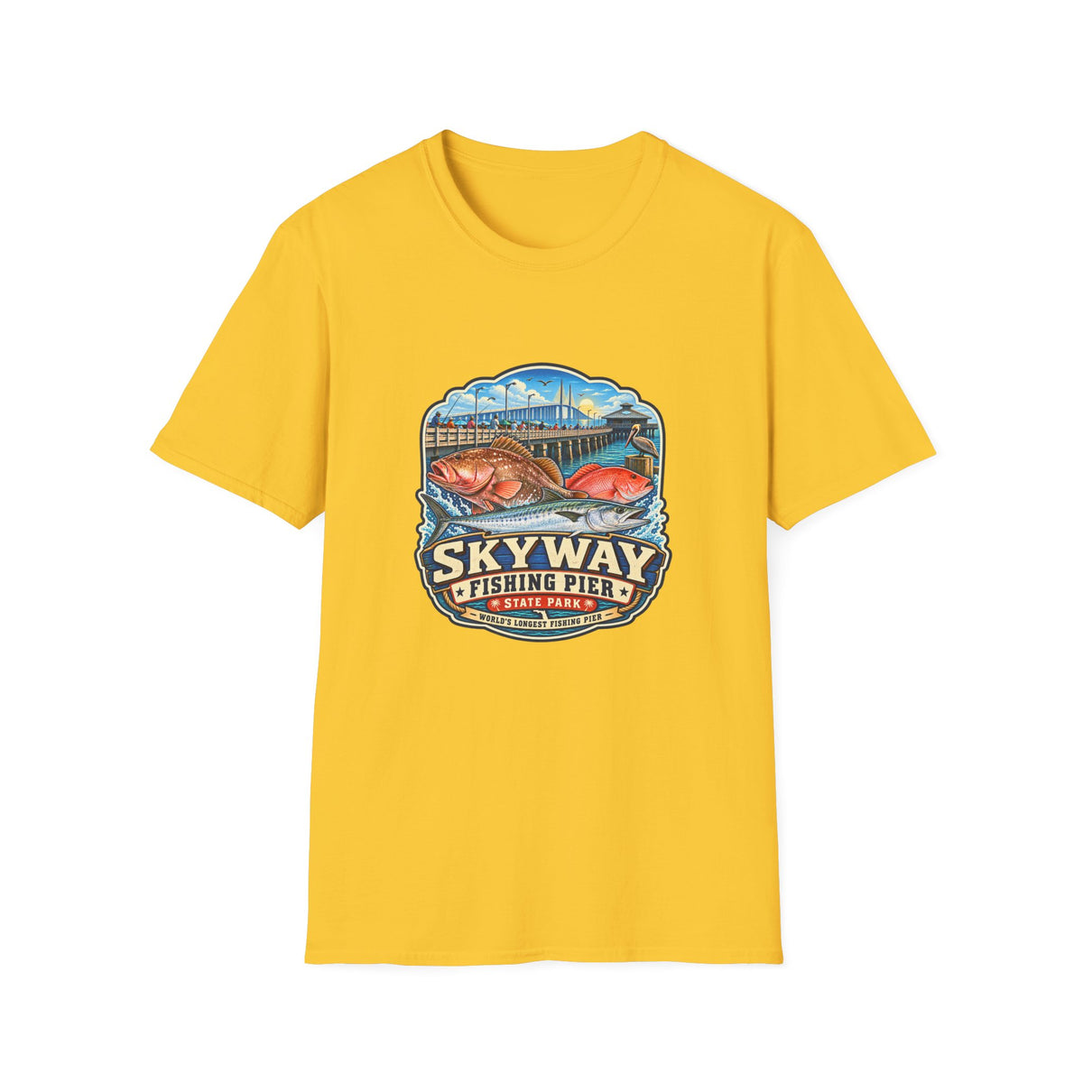 Skyway Fishing Pier — Retro Tee