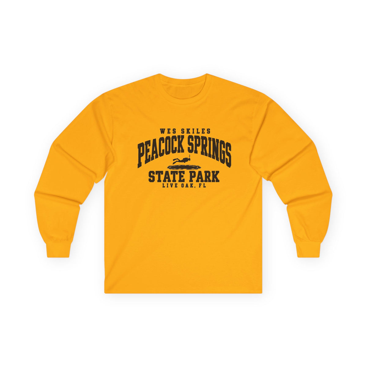 Wes Skiles Peacock Springs State Park Logo- Long Sleeve Tee