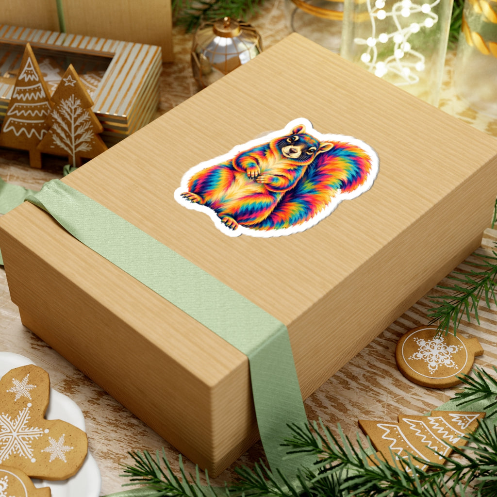 Rainbow Psychedelic Squirrel Sticker
