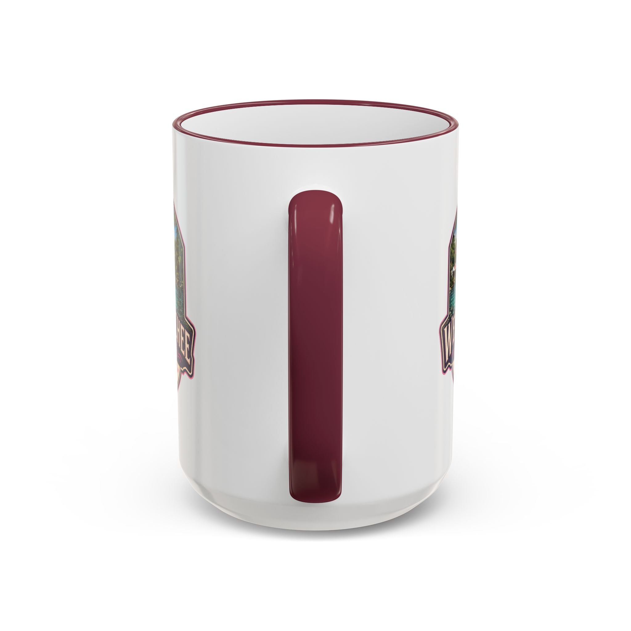 Weeki Wachee Vintage Mug Pink — Accent Rim & Handle 11oz/15oz