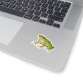Green Tree Frog Kiss-Cut Sticker — Realistic Frog Vinyl Decal