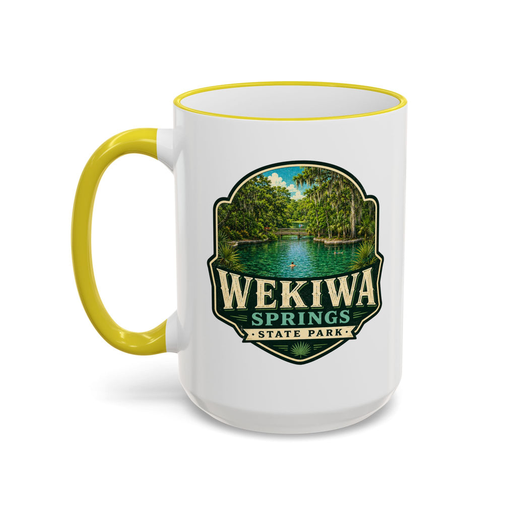 Wekiwa Springs Vintage Mug — Accent Rim & Handle 11oz/15oz