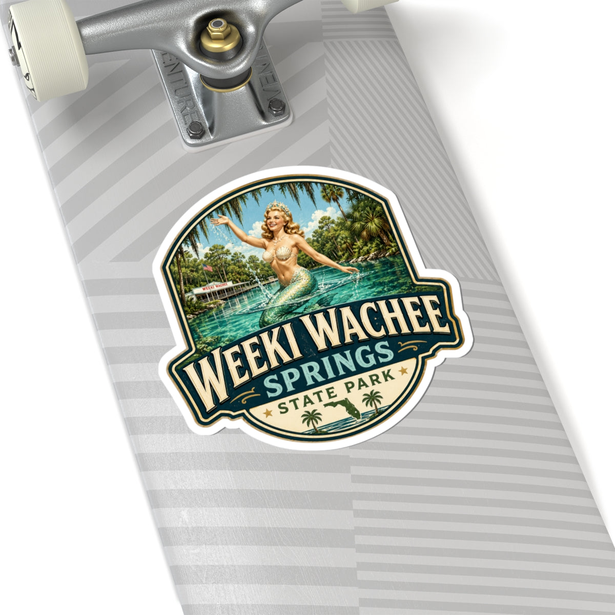 Weeki Wachee Springs State Park Mermaid Sticker — Vintage Travel Decal