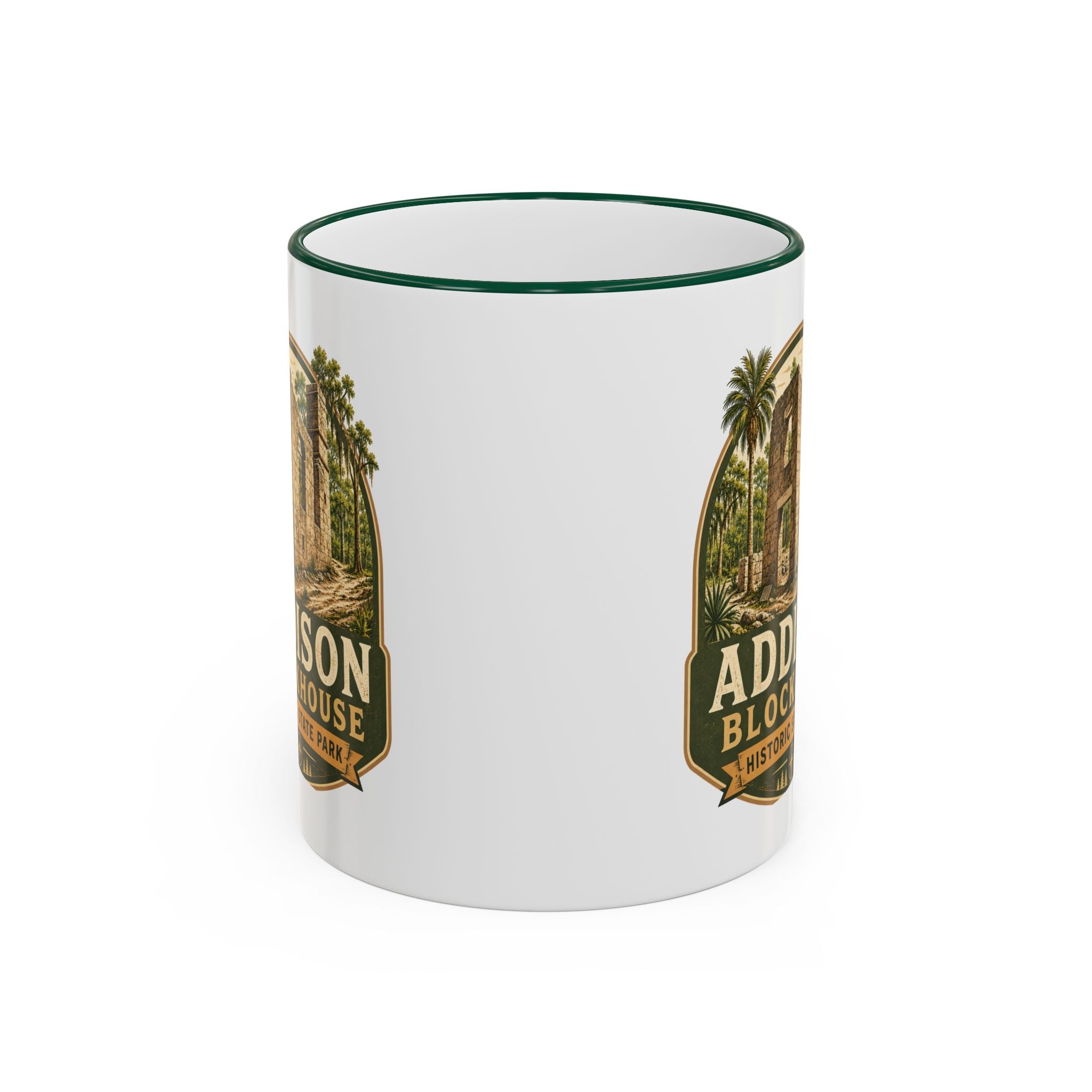 Addison Blockhouse Vintage Mug — Accent Rim & Handle 11oz/15oz