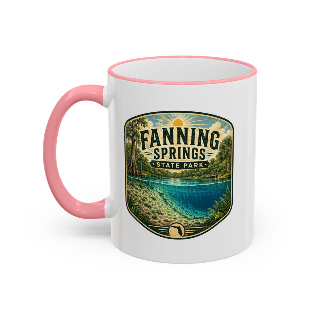 Fanning Springs Vintage Mug — Accent Rim & Handle 11oz/15oz