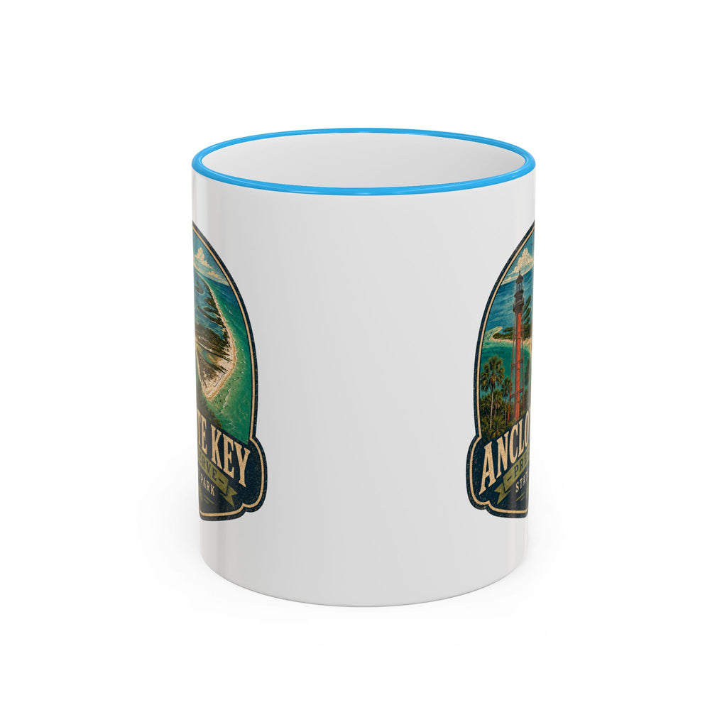 Anclote Key Vintage Mug — Accent Rim & Handle 11oz/15oz