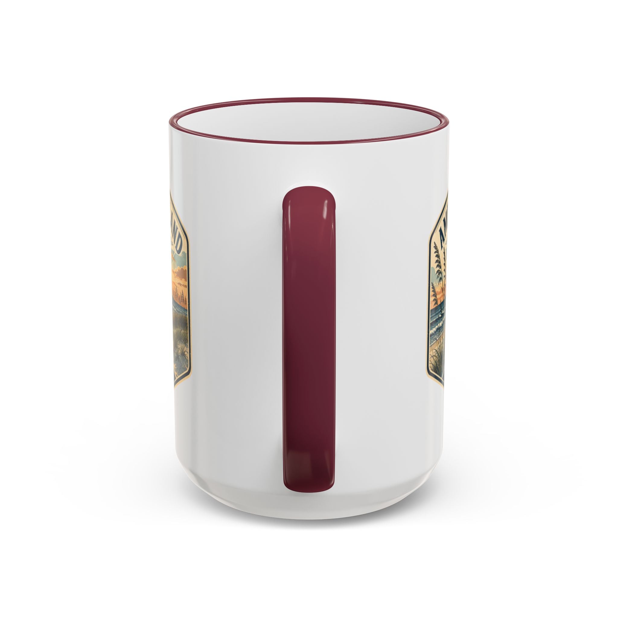 Amelia Island Vintage Mug — Accent Rim & Handle 11oz/15oz
