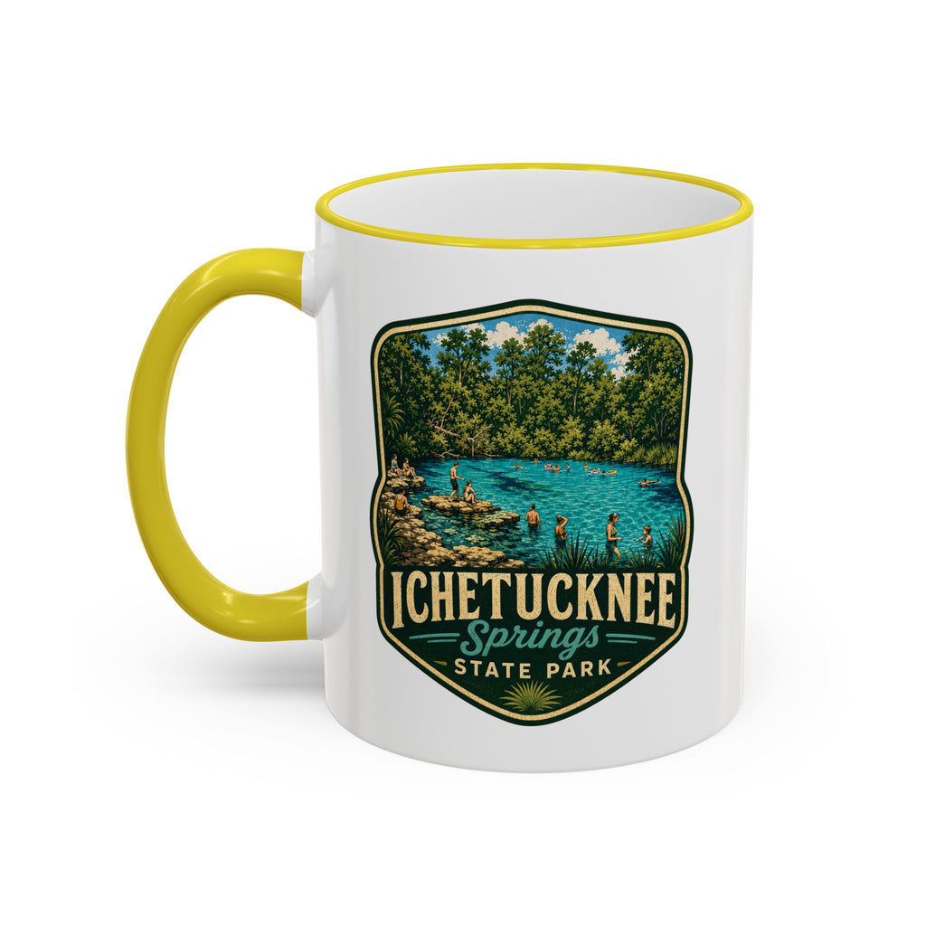 Ichetucknee Springs Vintage Mug — Accent Rim & Handle 11oz/15oz
