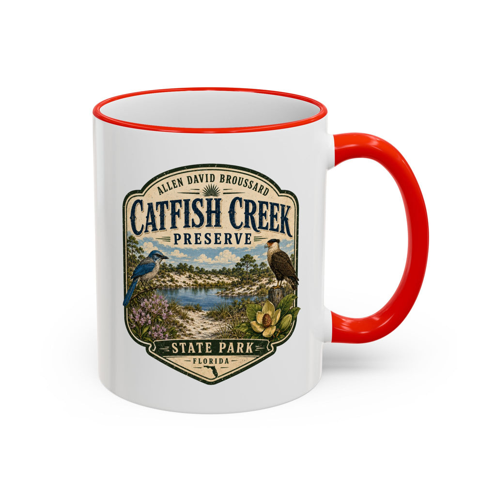 Catfish Creek Vintage Mug — Accent Rim & Handle 11oz/15oz