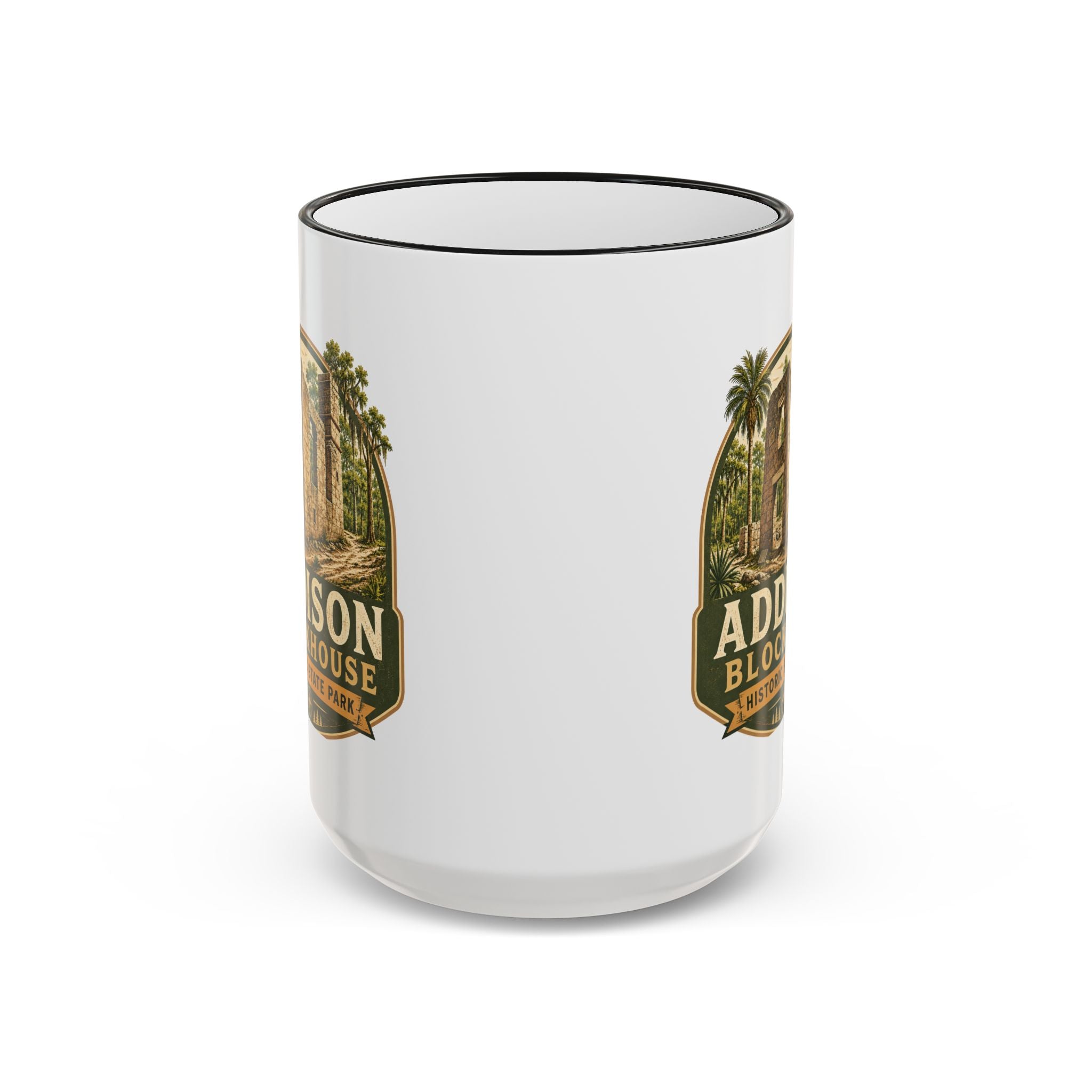 Addison Blockhouse Vintage Mug — Accent Rim & Handle 11oz/15oz
