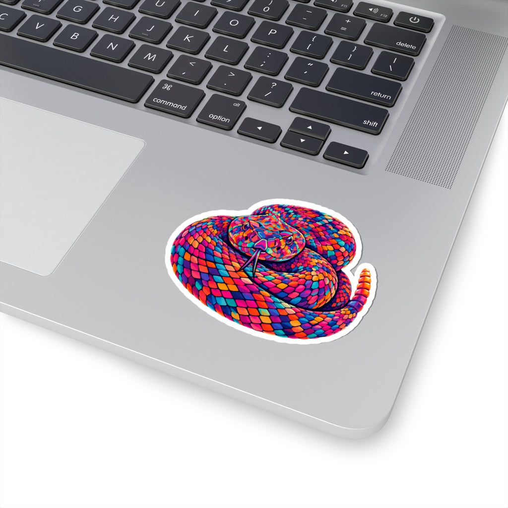Rainbow Coiled Serpent Sticker