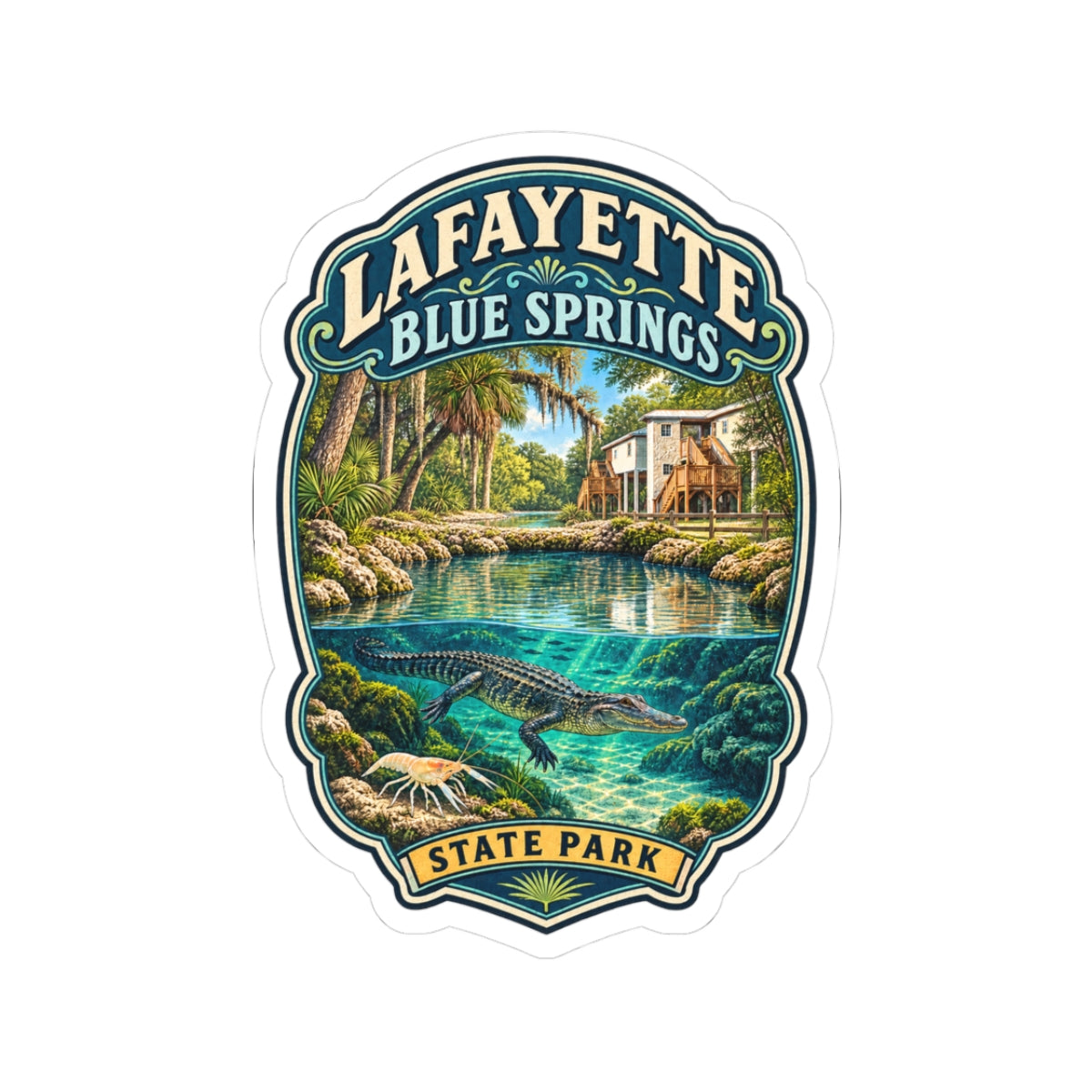 Lafayette Blue Springs State Park Sticker – Scenic Kiss-Cut Vinyl Decal