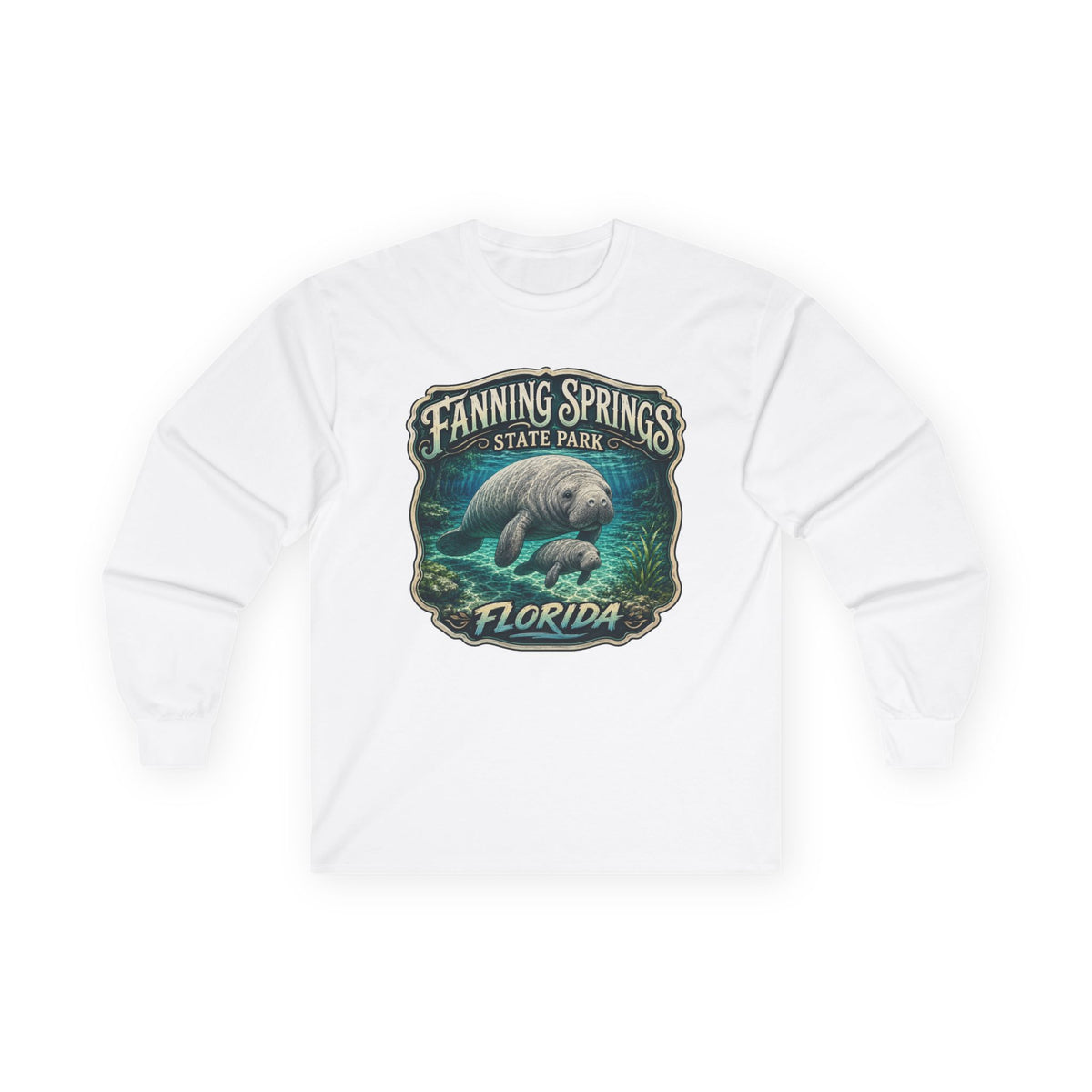 Manatee Mama Long Sleeve Tee — Vintage Fanning Springs