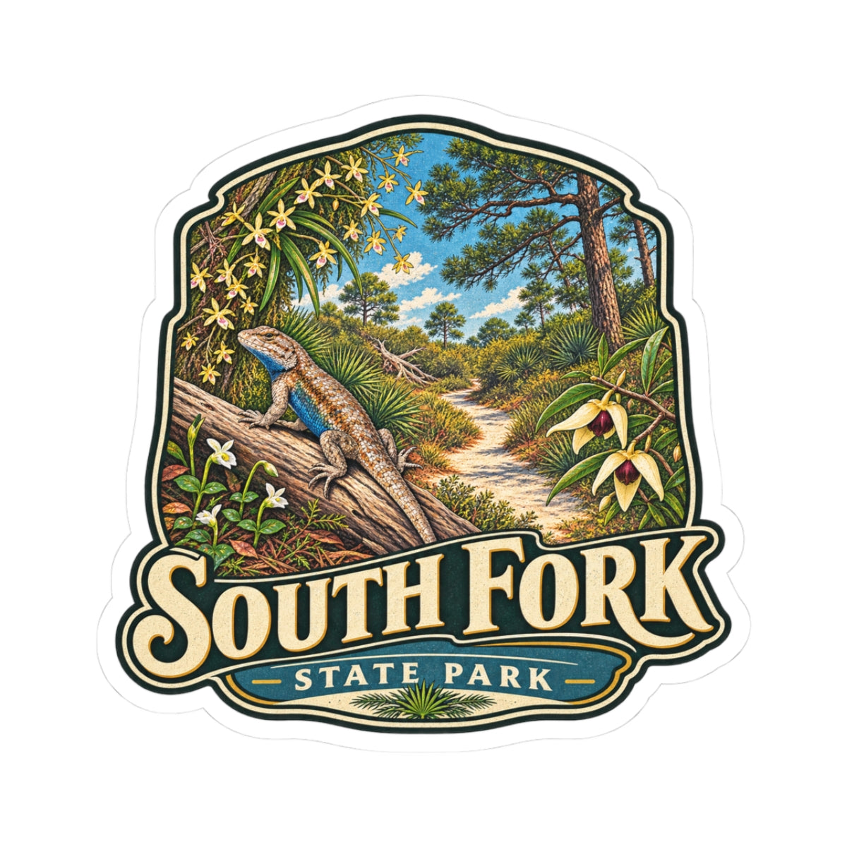 South Fork State Park Sticker — Vintage Nature Park Decal