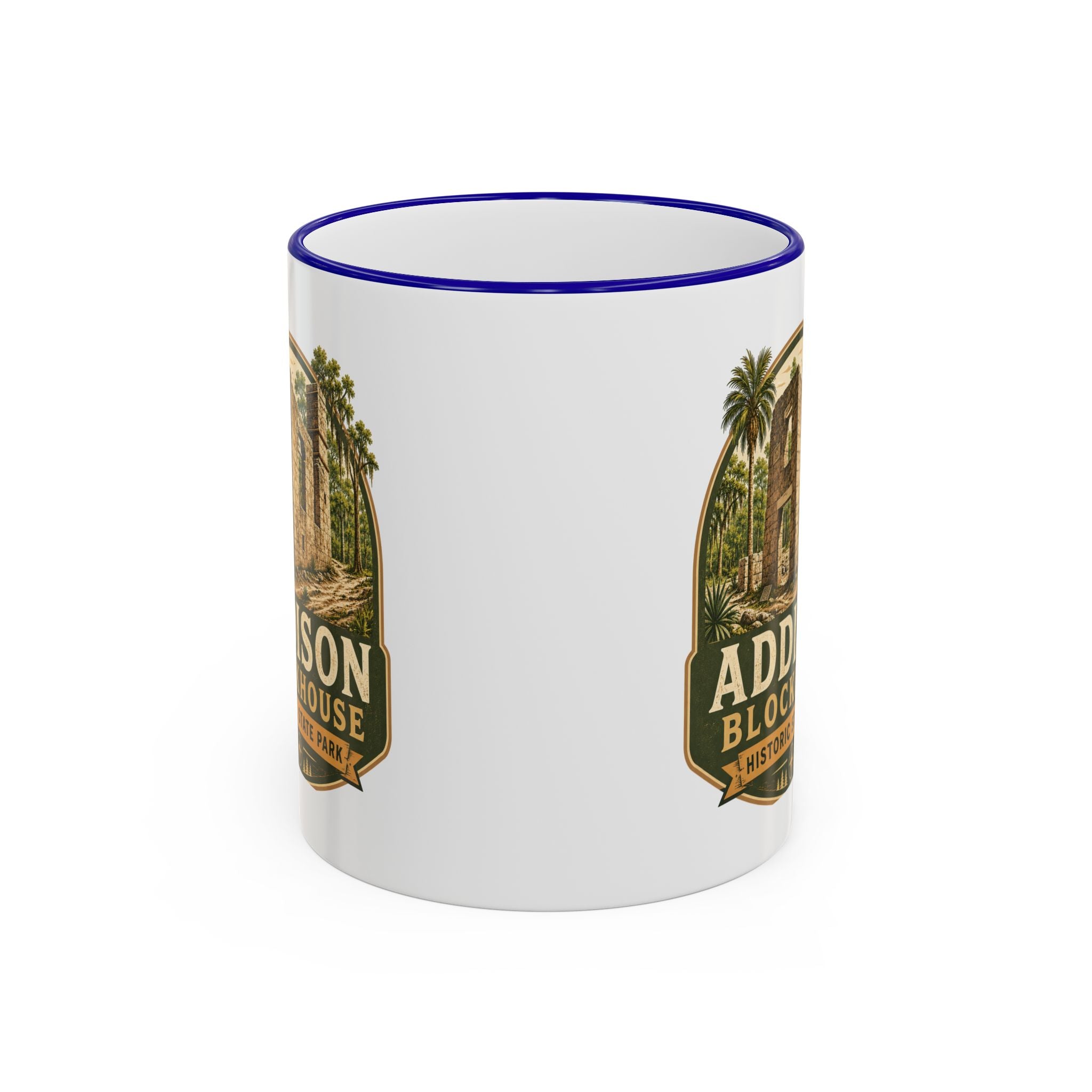 Addison Blockhouse Vintage Mug — Accent Rim & Handle 11oz/15oz