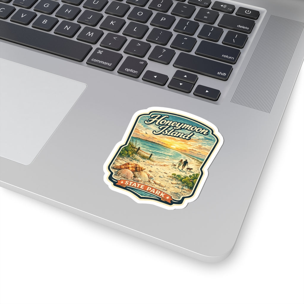 Honeymoon Island State Park Beach Sticker — Vintage Coastal Travel Decal