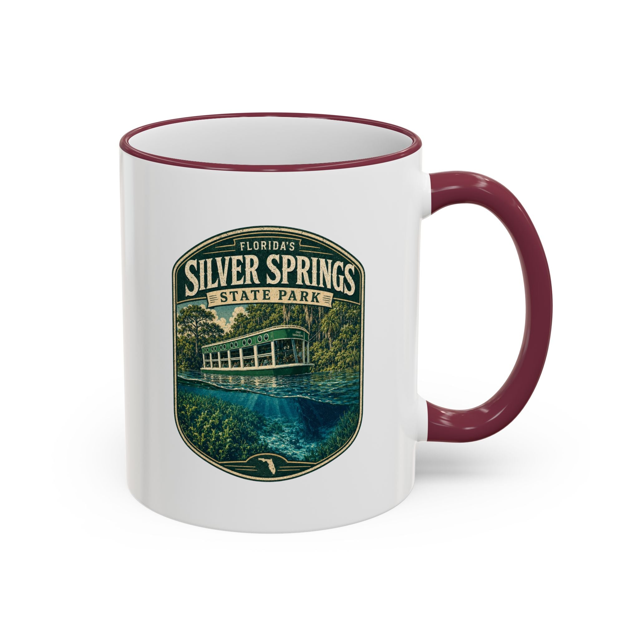 Silver Springs Vintage Mug — Accent Rim & Handle 11oz/15oz
