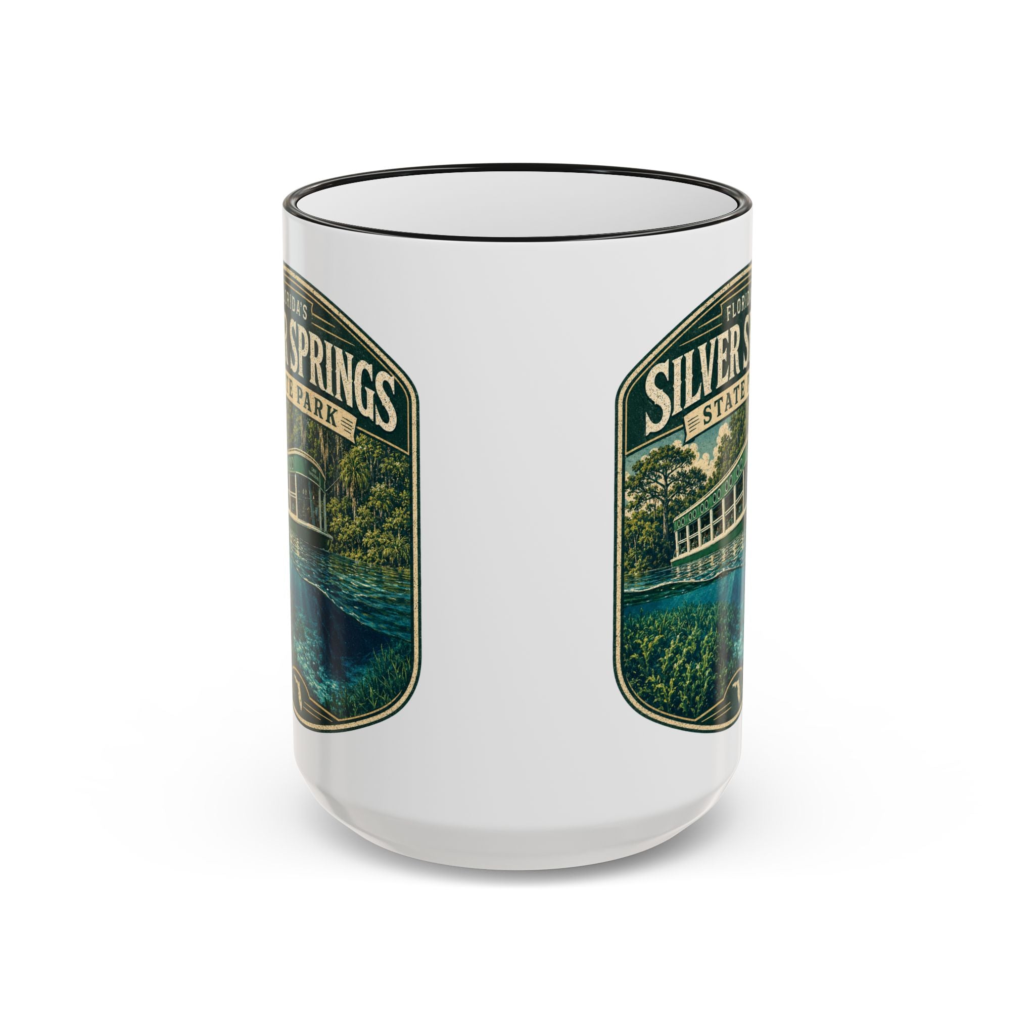 Silver Springs Vintage Mug — Accent Rim & Handle 11oz/15oz