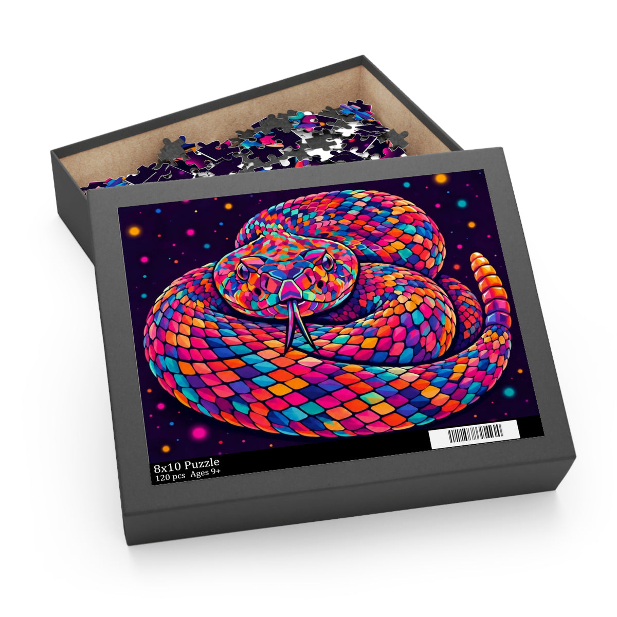 Rainbow Rattle Snake Jigsaw Puzzle (120/252/500 pcs)