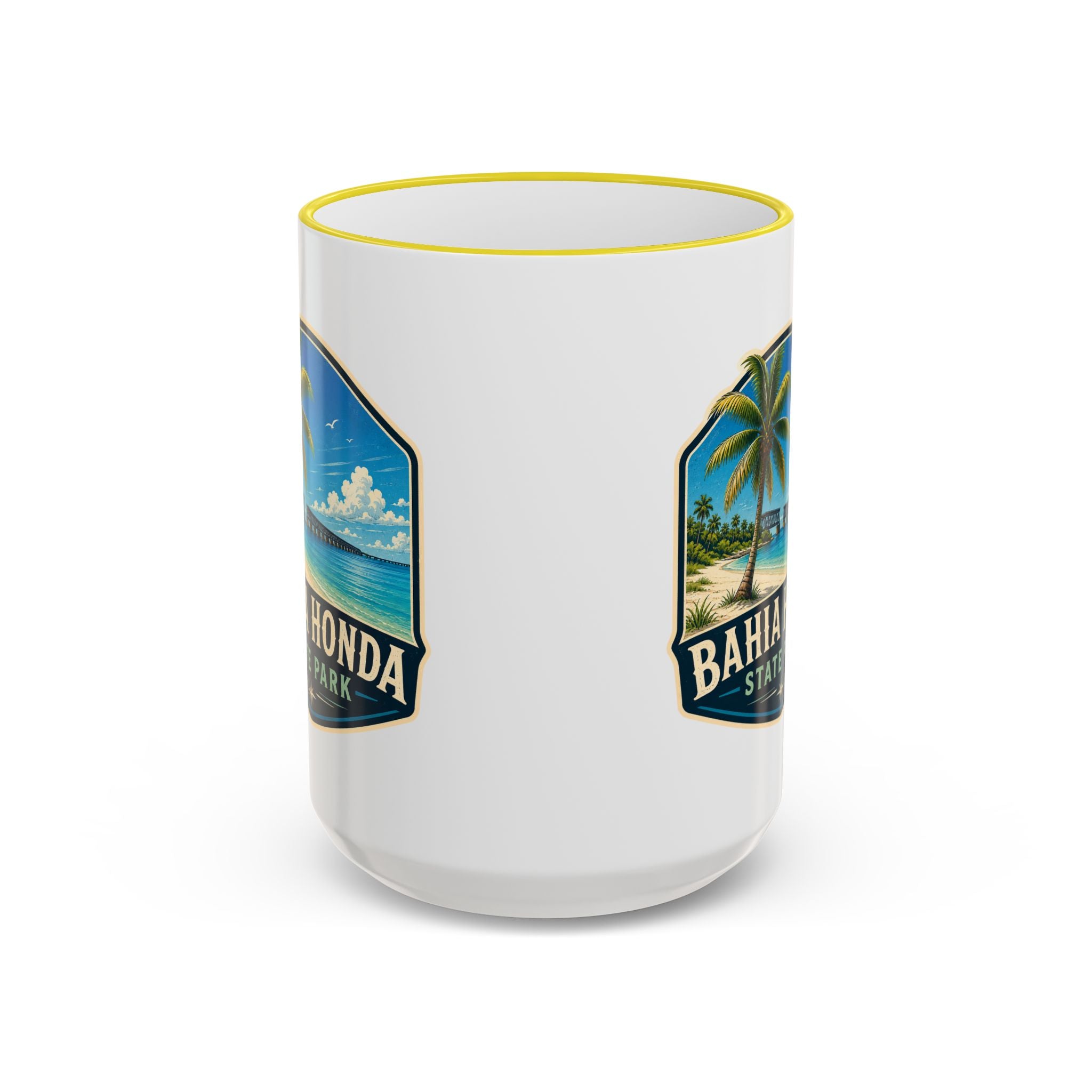 Bahia Honda Vintage Mug — Accent Rim & Handle 11oz/15oz