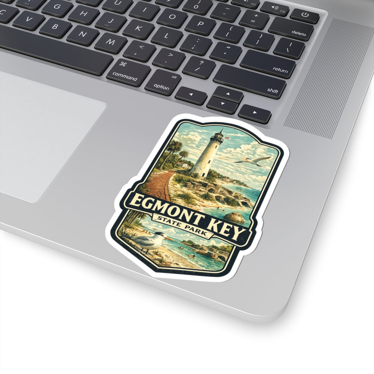 Egmont Key State Park Vintage Lighthouse Sticker — Travel Decal for Laptops & Water Bottles