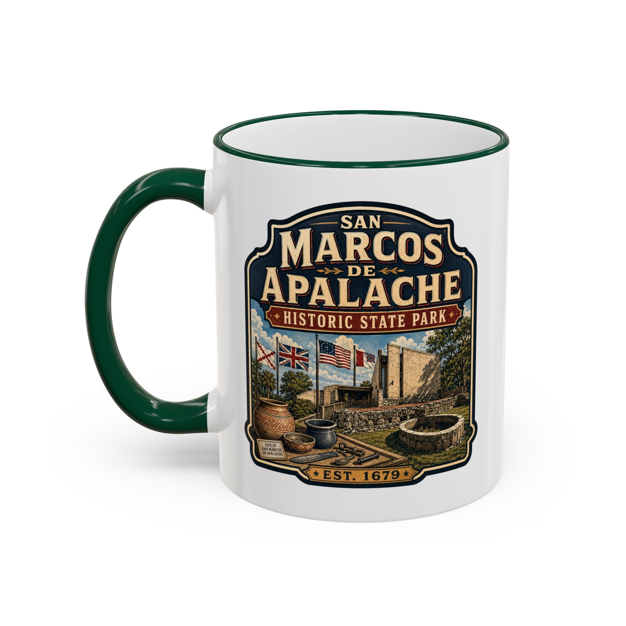 San Marcos de Apalache Accent Rim & Handle 11oz/15oz