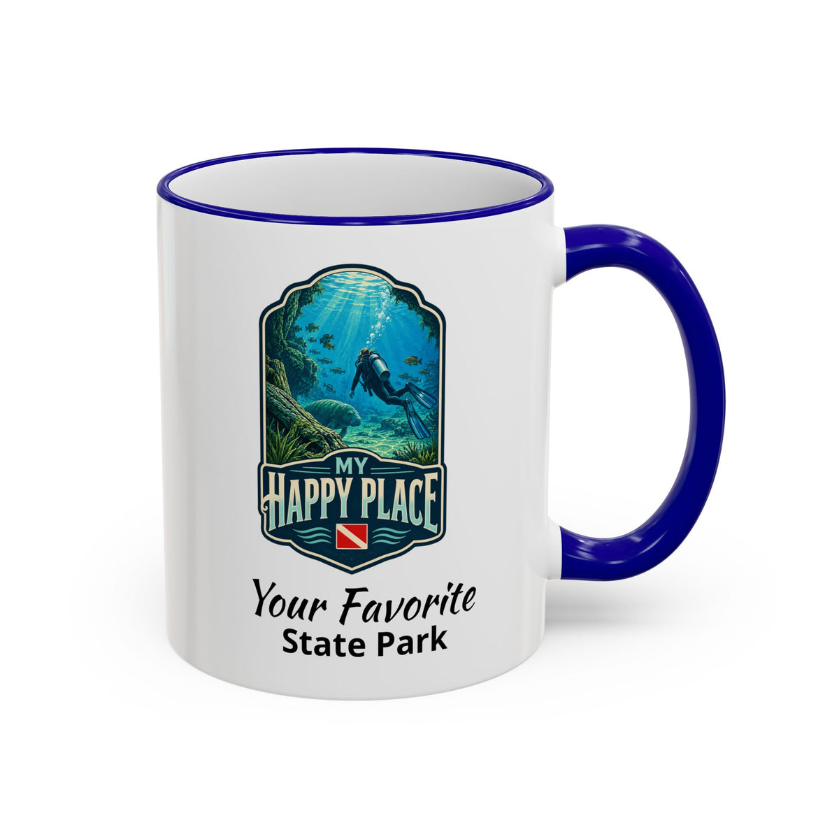 CUSTOMIZABLE Scuba Springs Accent Rim & Handle 11oz/15oz