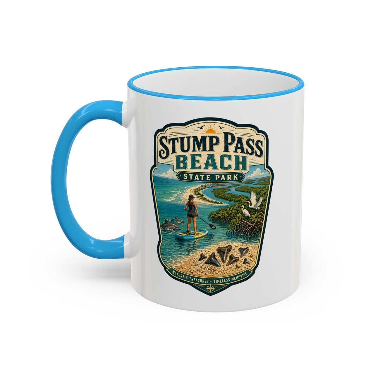 Stump Pass Beach Mug — Accent Rim & Handle 11oz/15oz