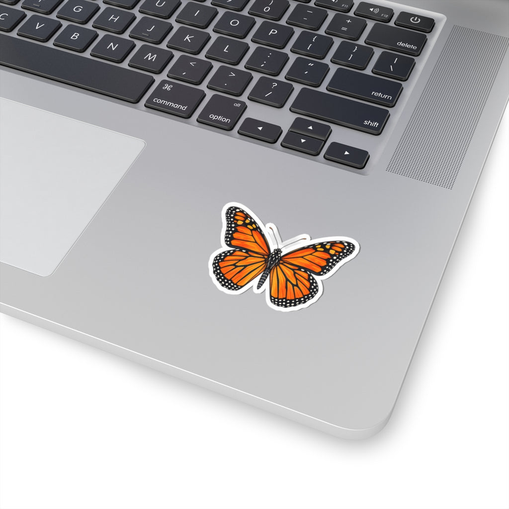 Monarch Butterfly Kiss-Cut Sticker — Vibrant Decal