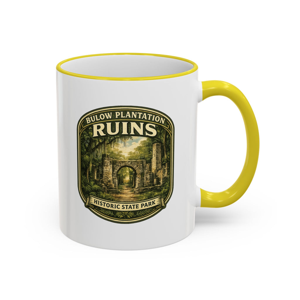 Bulow Ruins Vintage Mug — Accent Rim & Handle 11oz/15oz