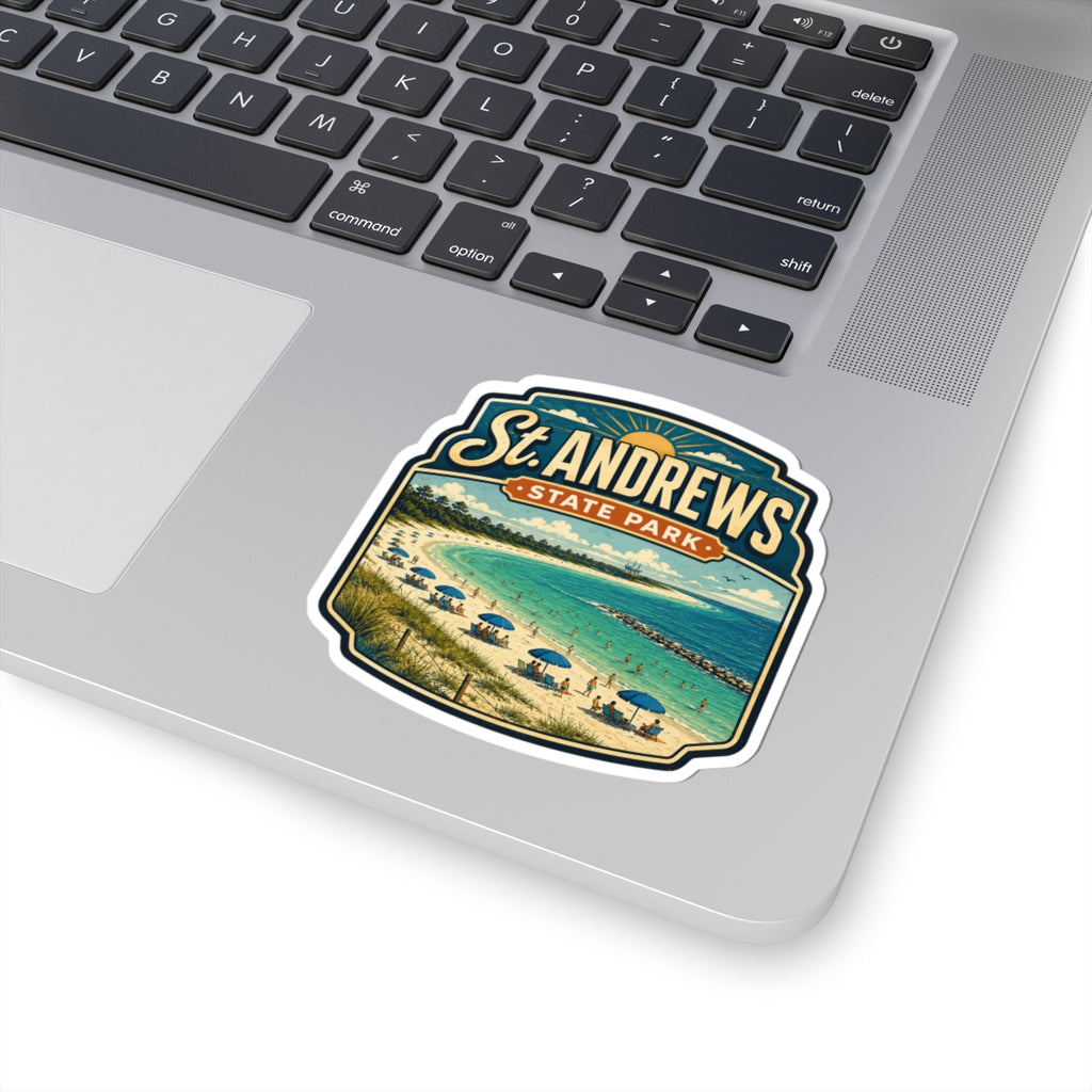 St. Andrews State Park Vintage Beach Sticker — Retro Coastal Travel Decal