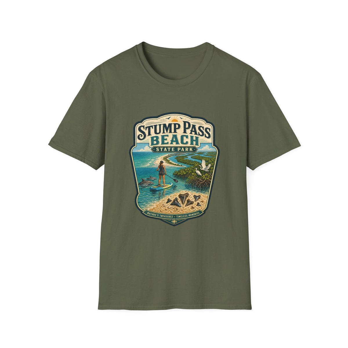 Stump Pass Beach — Retro Tee
