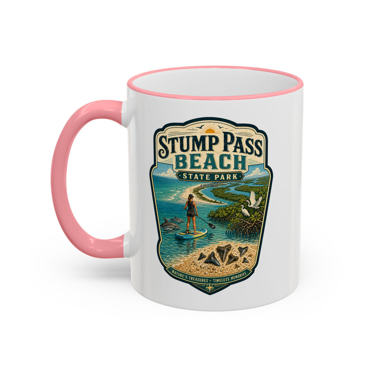 Stump Pass Beach Mug — Accent Rim & Handle 11oz/15oz