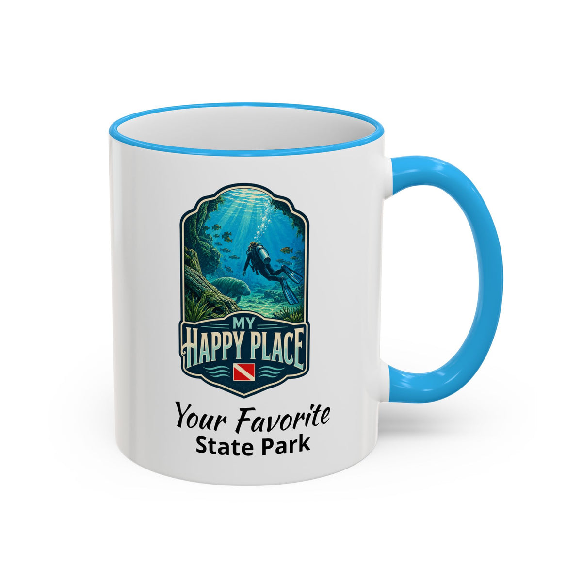 CUSTOMIZABLE Scuba Springs Accent Rim & Handle 11oz/15oz