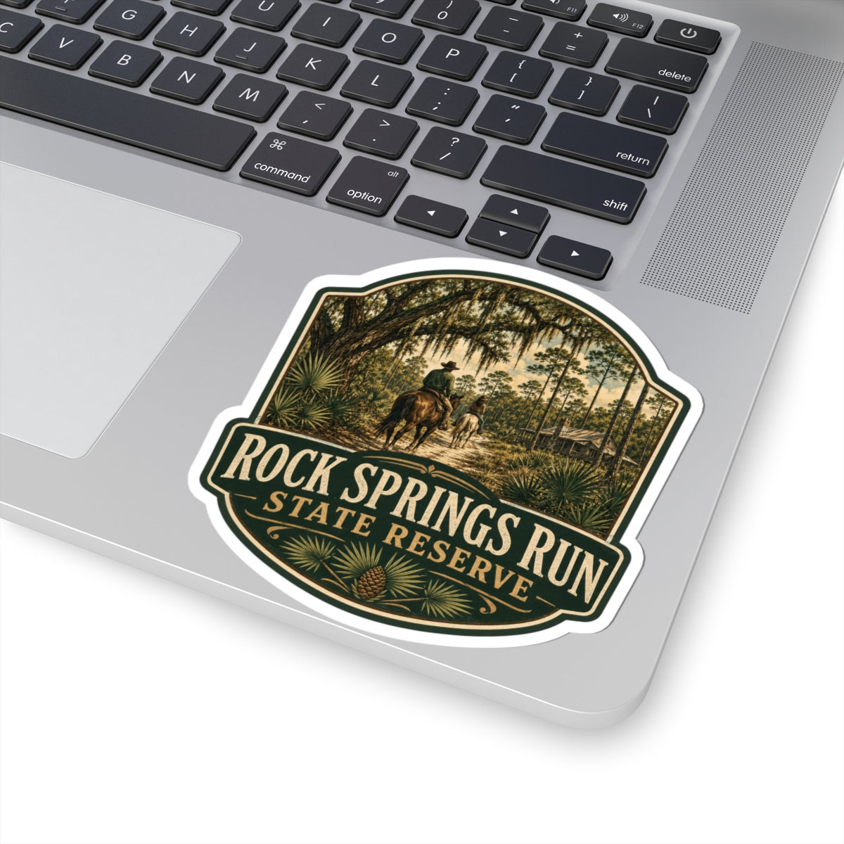 Rock Springs Run State Reserve Kiss-Cut Sticker – Vintage Equestrian Nature Badge