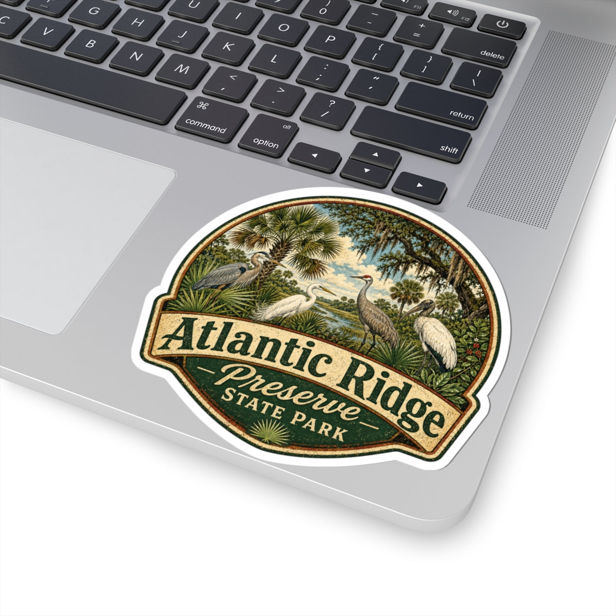 Atlantic Ridge Preserve State Park Sticker — Vintage Wildlife Kiss-Cut Decal