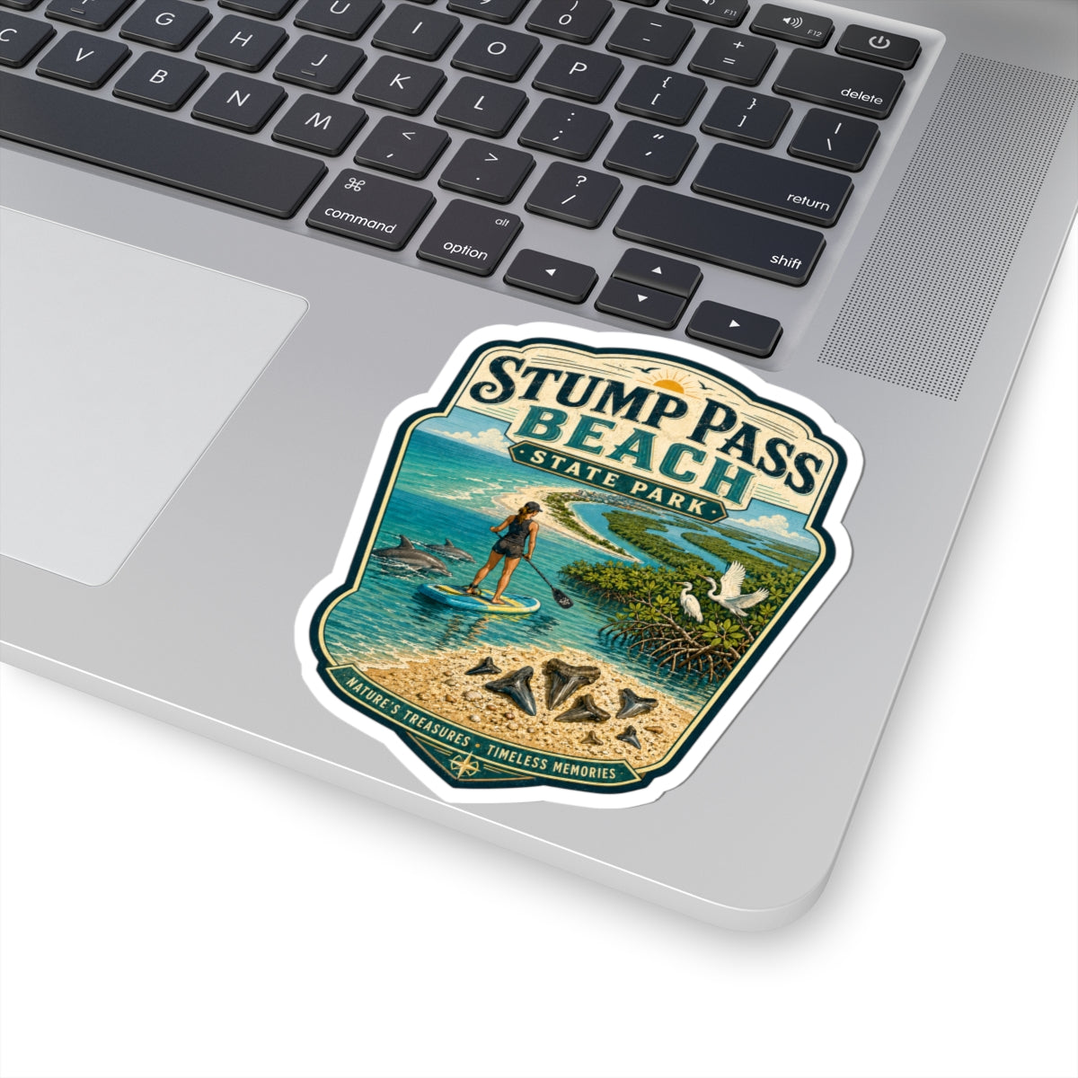Stump Pass Beach State Park Sticker — Paddleboarding Coastal Vintage Travel Decal