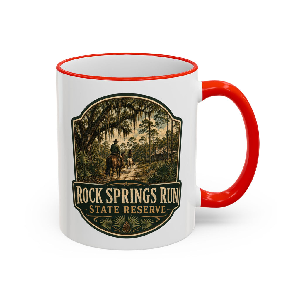 Rock Springs Run Vintage Mug — Accent Rim & Handle 11oz/15oz