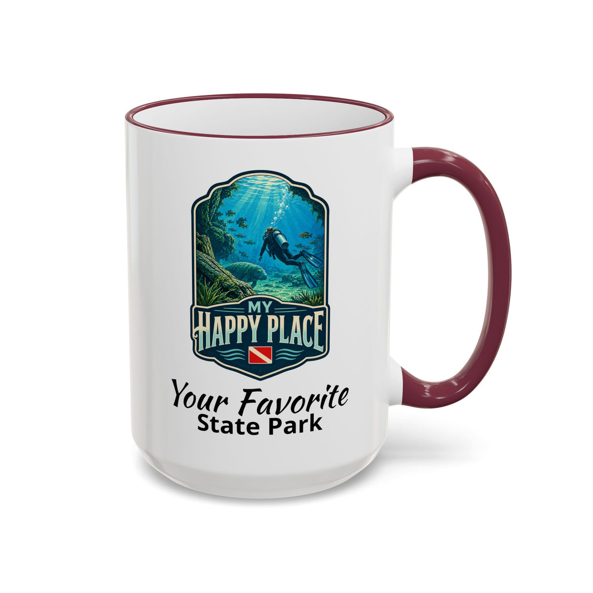 CUSTOMIZABLE Scuba Springs Accent Rim & Handle 11oz/15oz