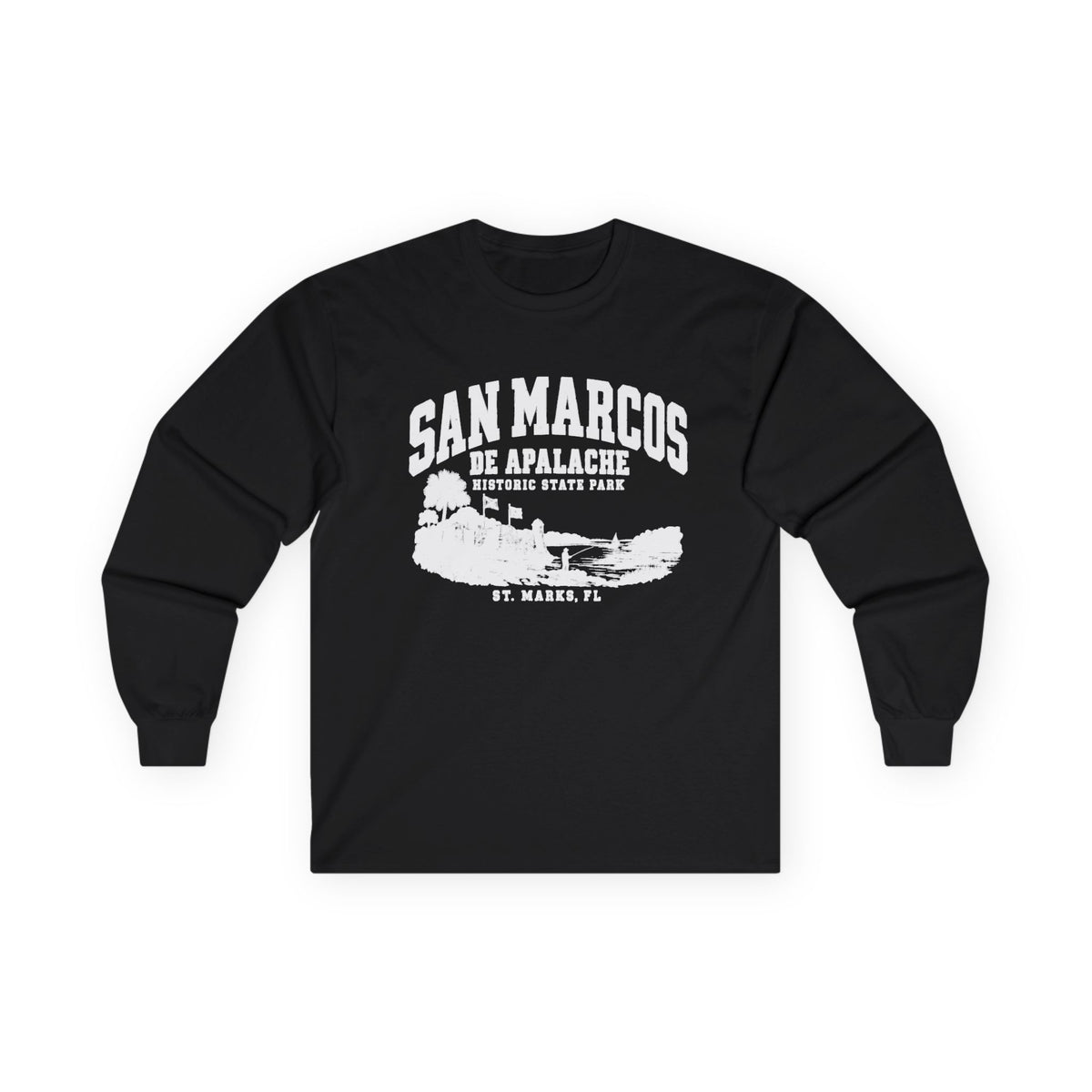 Florida Historic Fort Vintage Graphic Design- Long Sleeve Tee