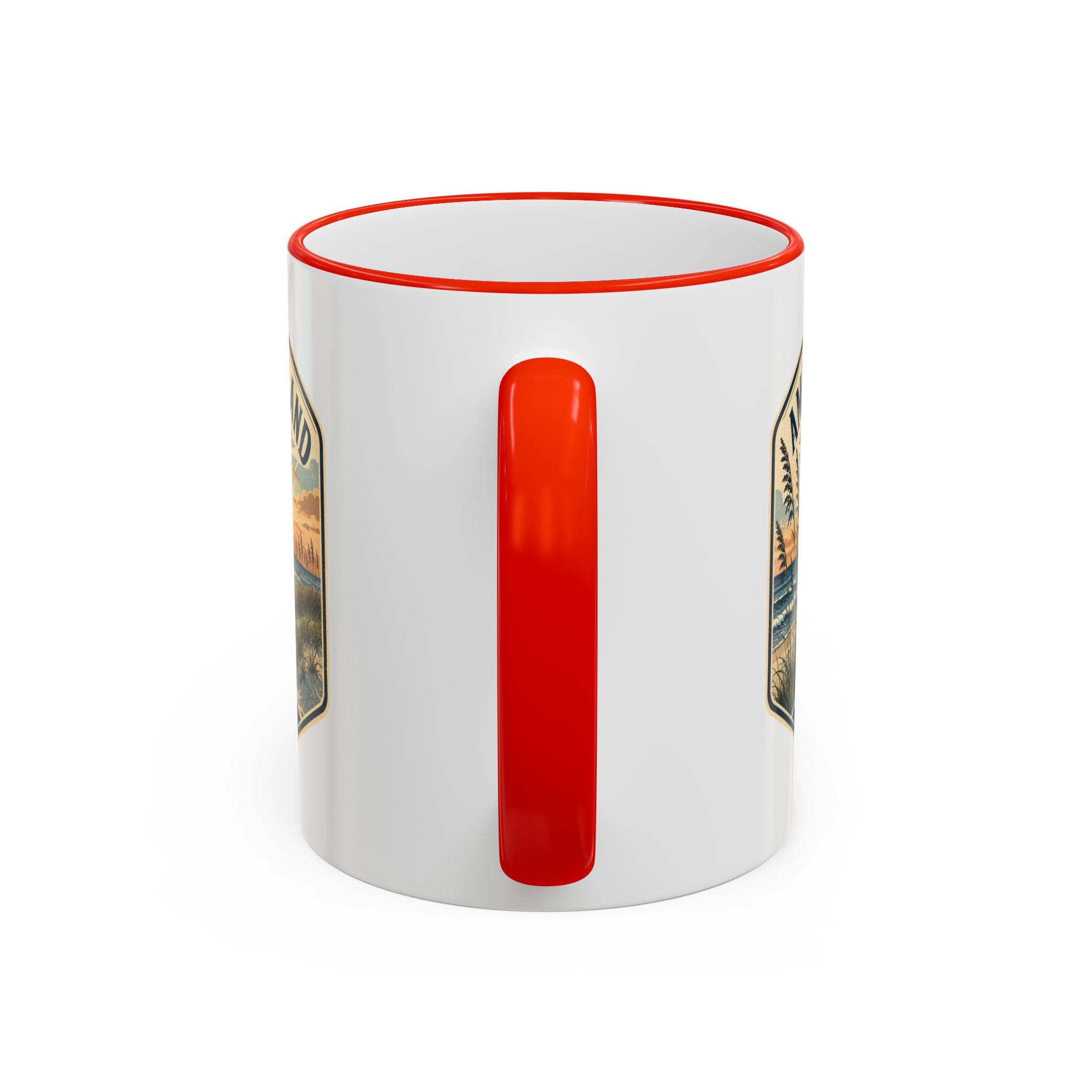 Amelia Island Vintage Mug — Accent Rim & Handle 11oz/15oz