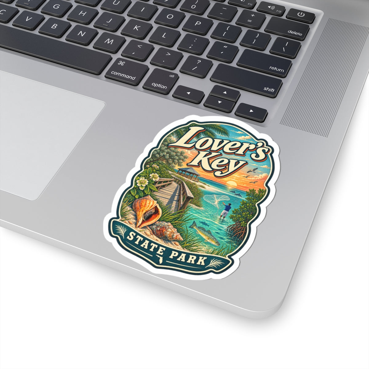 Lover's Key State Park Sticker — Vintage Coastal Travel Decal